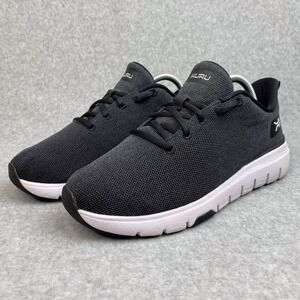 KURU Shoes Womens Size 9.5 Wide FLEX Via Jet Black Bright White